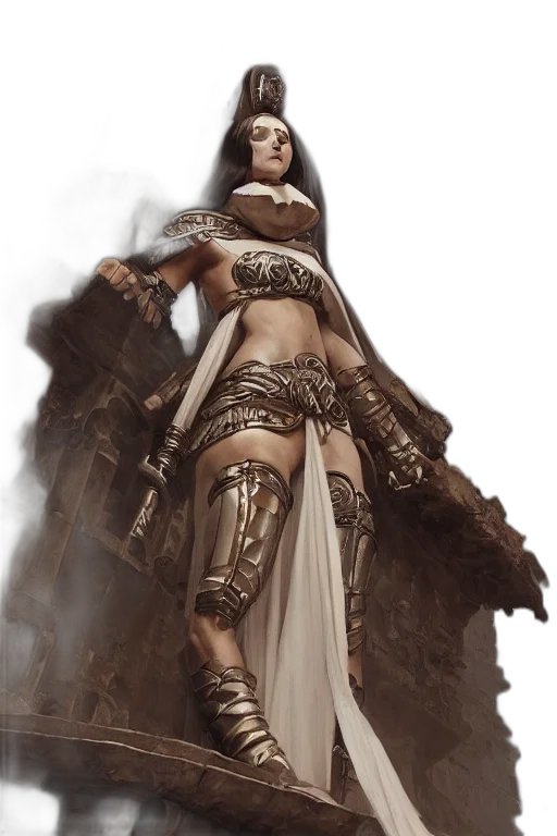 dress, sword, jewelry, fantasy art transparent PNG cut-out