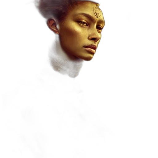 face, crown, staff, creature transparent PNG cut-out