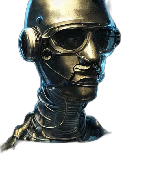 robot, mask, face, staff transparent PNG cut-out