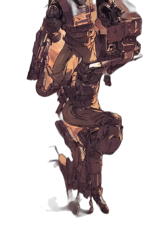 robot, weapon, staff, mask transparent PNG cut-out