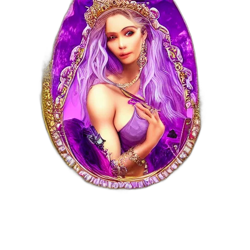 jewelry, crown, fantasy art, oil painting transparent PNG cut-out