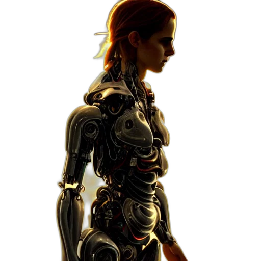 robot, dress, weapon, concept art transparent PNG cut-out