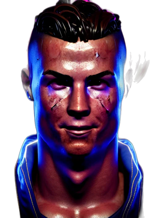 face, mask, hair, photorealistic transparent PNG cut-out