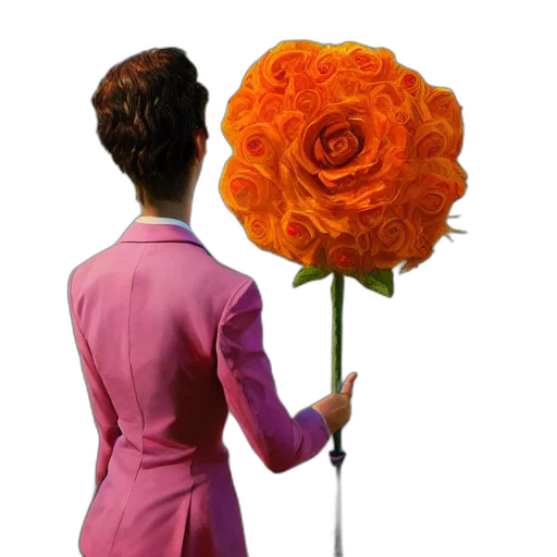 flower, staff, umbrella, jacket transparent PNG cut-out