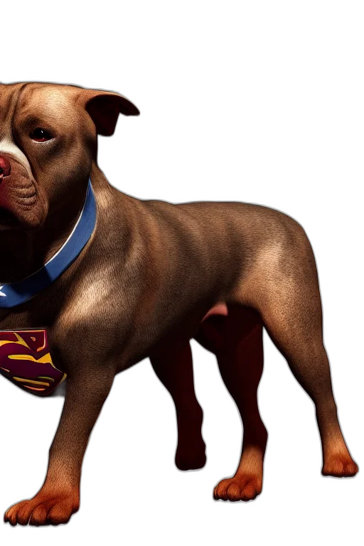 animal, photorealistic, 3d render, pitbull transparent PNG cut-out