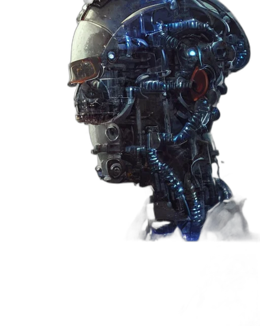 robot, face, mask, creature transparent PNG cut-out