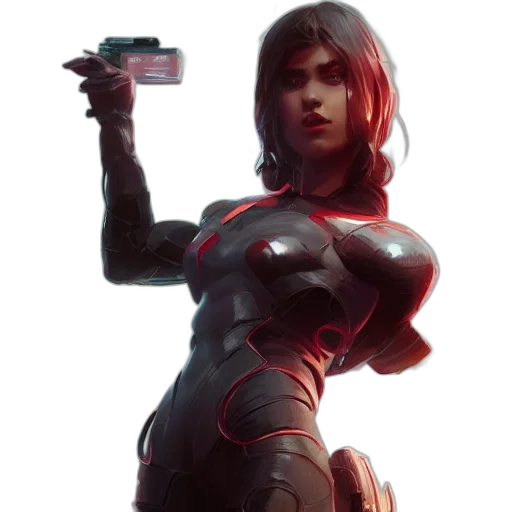 weapon, robot, concept art, cyberpunk transparent PNG cut-out