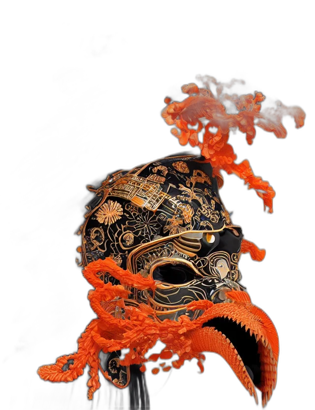 mask, dragon, crown, creature transparent PNG cut-out
