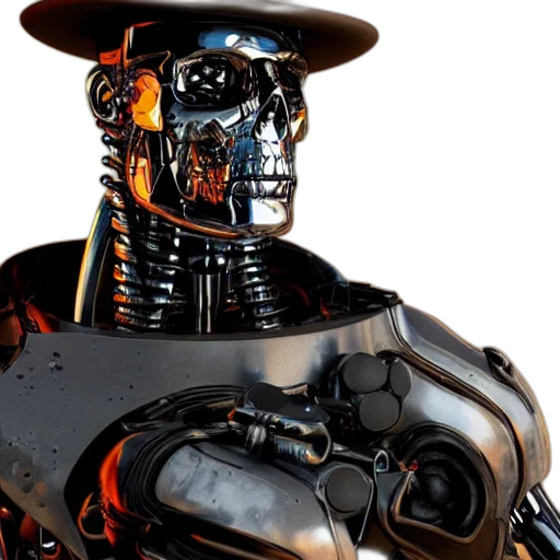 robot, cyberpunk, concept art, 3d render transparent PNG cut-out