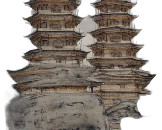 building, dragon, crown, photorealistic transparent PNG cut-out