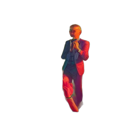 staff, jacket, umbrella, robot transparent PNG cut-out