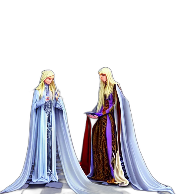 dress, crown, 3d render, concept art transparent PNG cut-out