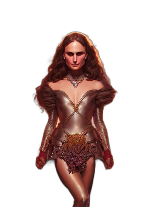dress, jewelry, fantasy art, concept art transparent PNG cut-out