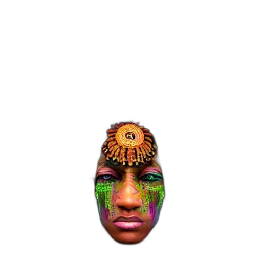 face, mask, creature, crown transparent PNG cut-out