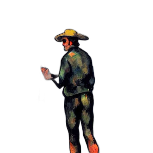 jacket, staff, hat, robot transparent PNG cut-out