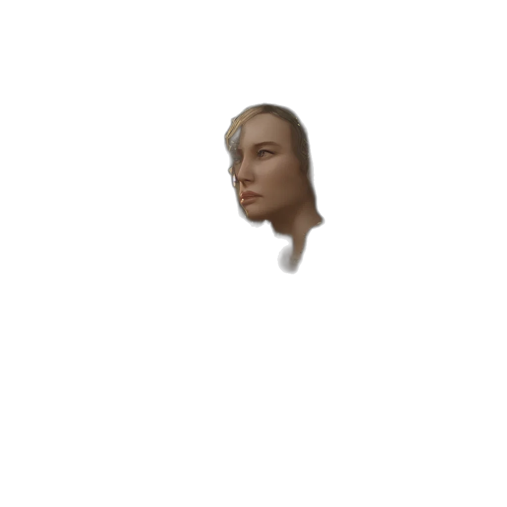 face, mask, hair, robot transparent PNG cut-out