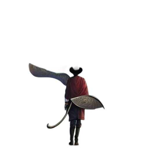 staff, umbrella, hat, sword transparent PNG cut-out