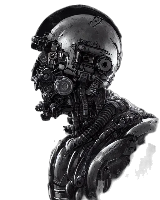 robot, mask, face, creature transparent PNG cut-out