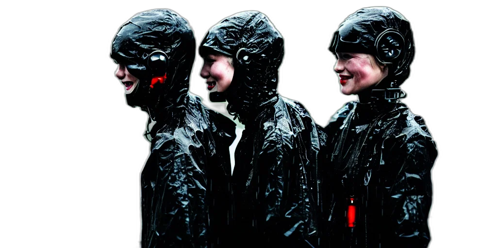 jacket, mask, cyberpunk, concept art transparent PNG cut-out