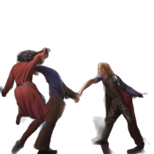jacket, staff, dress, hair transparent PNG cut-out