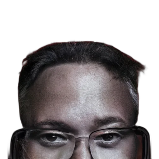 face, mask, hair, robot transparent PNG cut-out