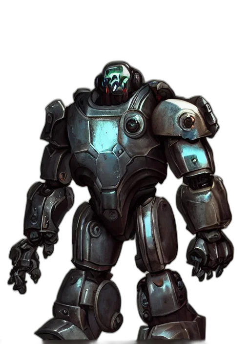 robot, weapon, concept art, 3d render transparent PNG cut-out