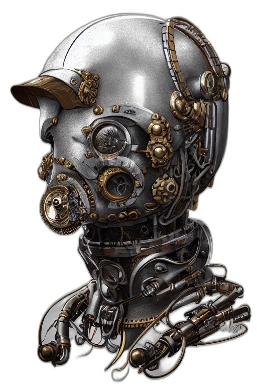 robot, mask, face, jewelry transparent PNG cut-out
