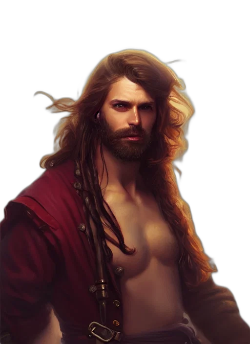 hair, fantasy art, concept art, photorealistic transparent PNG cut-out