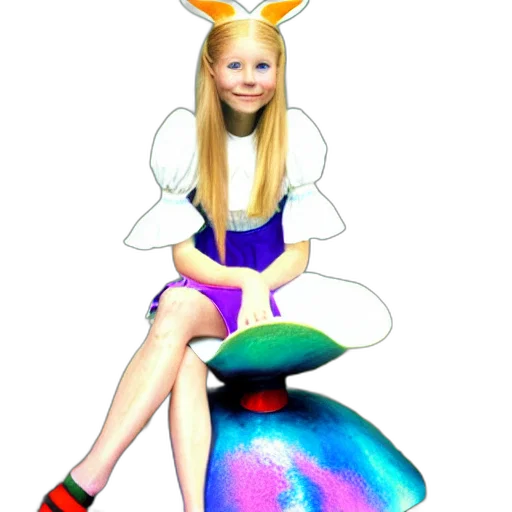 dress, hat, 3d render, cartoon transparent PNG cut-out