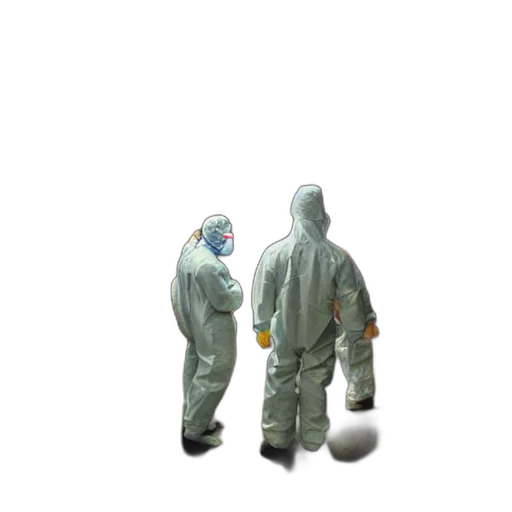 jacket, mask, umbrella, staff transparent PNG cut-out