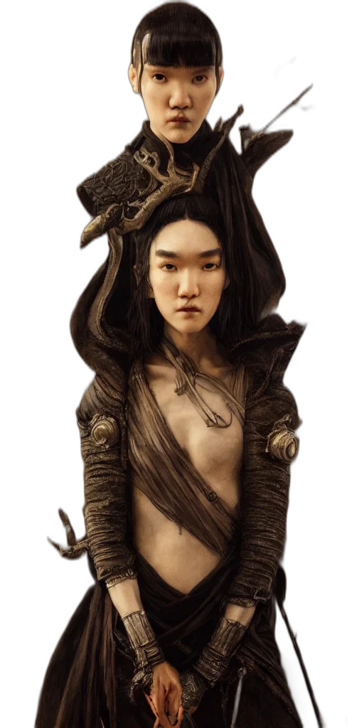 dragon, creature, staff, fantasy art transparent PNG cut-out