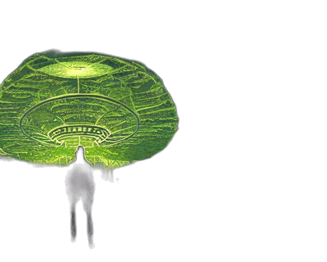 umbrella, hat, 3d render, concept art transparent PNG cut-out