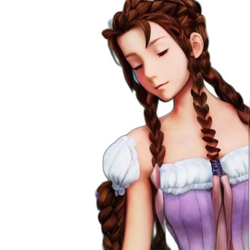 dress, face, staff, hair transparent PNG cut-out