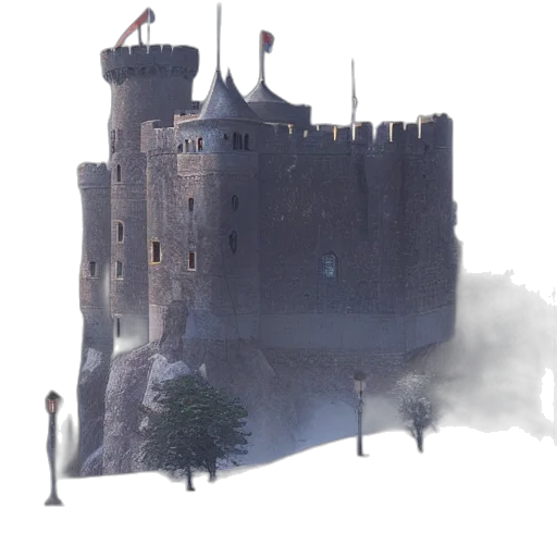 dragon, crown, building, sword transparent PNG cut-out