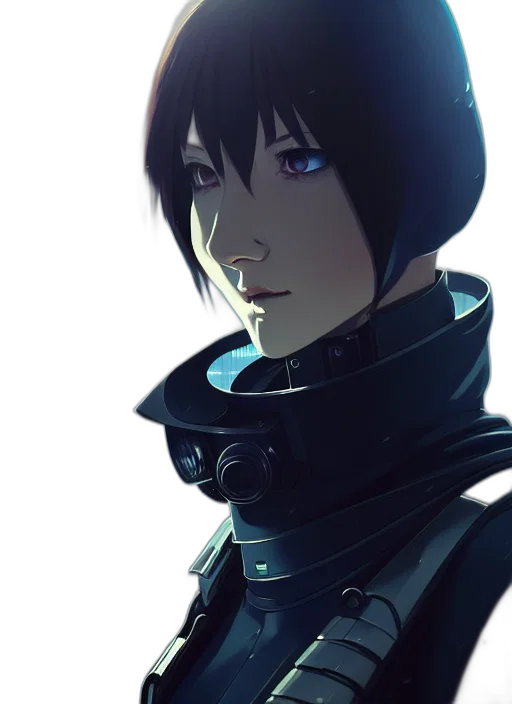 face, robot, jacket, mask transparent PNG cut-out