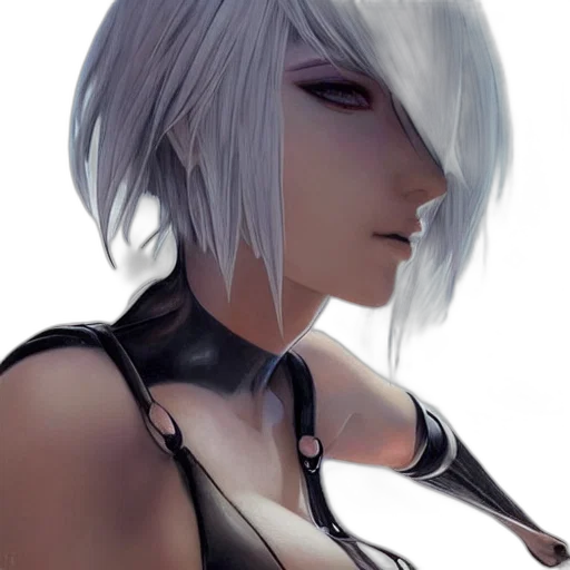 face, robot, hair, staff transparent PNG cut-out