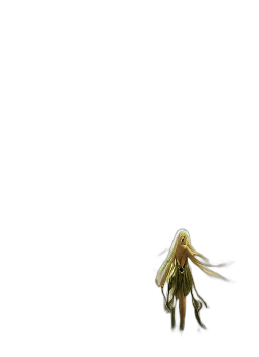 hair, creature, staff, dragon transparent PNG cut-out