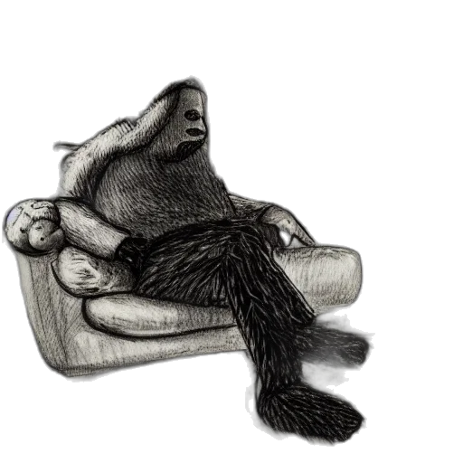 hair, creature, animal, furniture transparent PNG cut-out
