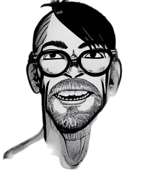 face, cartoon, comic book art, concept art transparent PNG cut-out