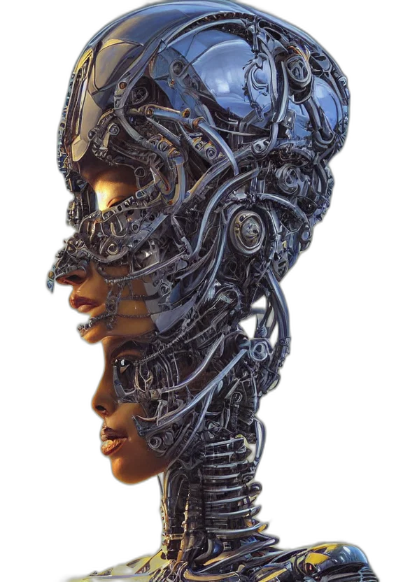 robot, mask, face, crown transparent PNG cut-out