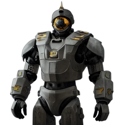 robot, concept art, 3d render, soldier transparent PNG cut-out
