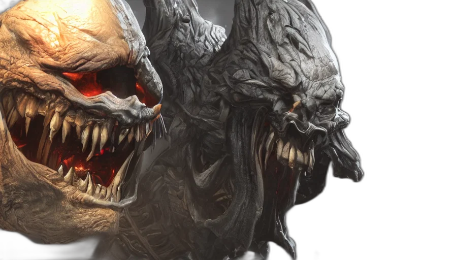 concept art, highly, detailed, evil transparent PNG cut-out