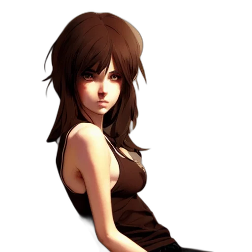 dress, face, staff, hair transparent PNG cut-out