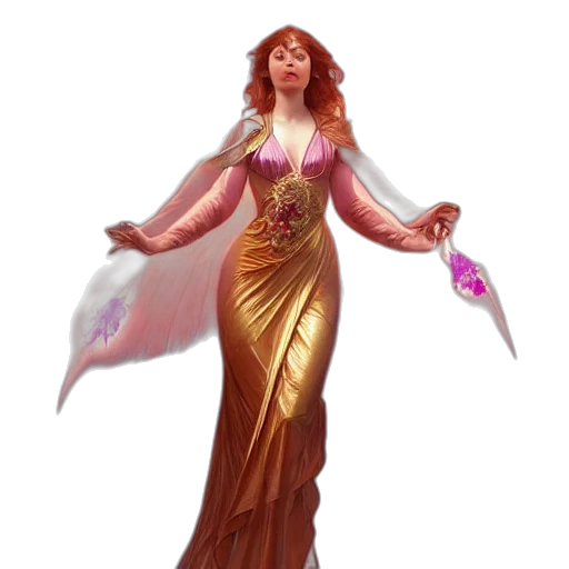 dress, staff, concept art, fantasy art transparent PNG cut-out