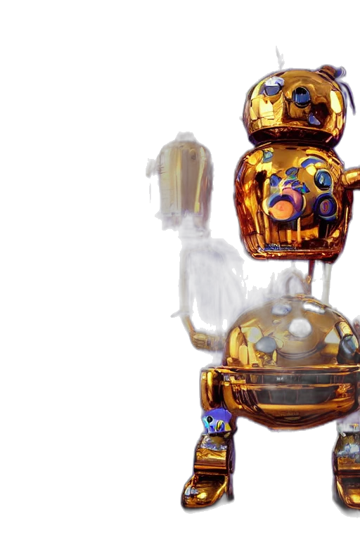robot, concept art, 3d render, fantasy art transparent PNG cut-out