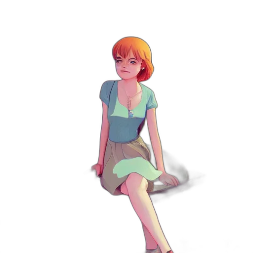 dress, staff, face, creature transparent PNG cut-out