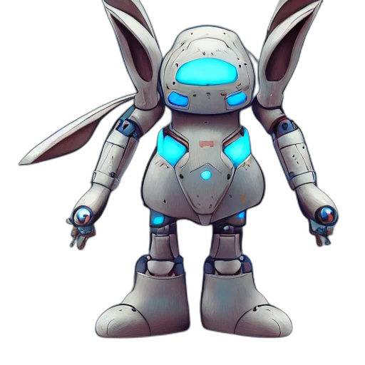 robot, weapon, creature, staff transparent PNG cut-out
