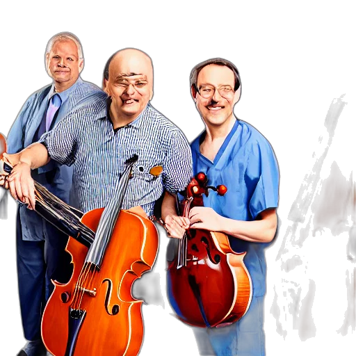 staff, doctors, playing, instruments transparent PNG cut-out