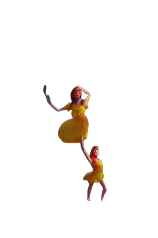 dress, staff, creature, robot transparent PNG cut-out