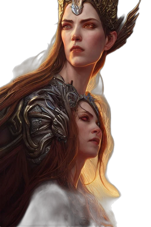 crown, face, dragon, fantasy art transparent PNG cut-out